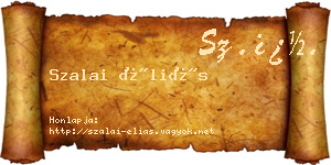 Szalai Éliás névjegykártya